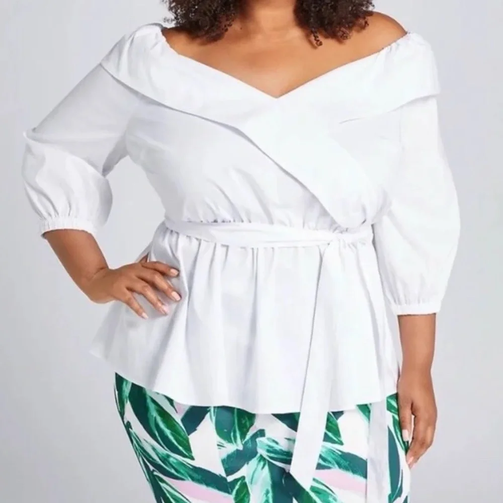 Lane Bryant Beauticurve X Off Shoulder Top NWT Size 28 - Picture 1 of 2